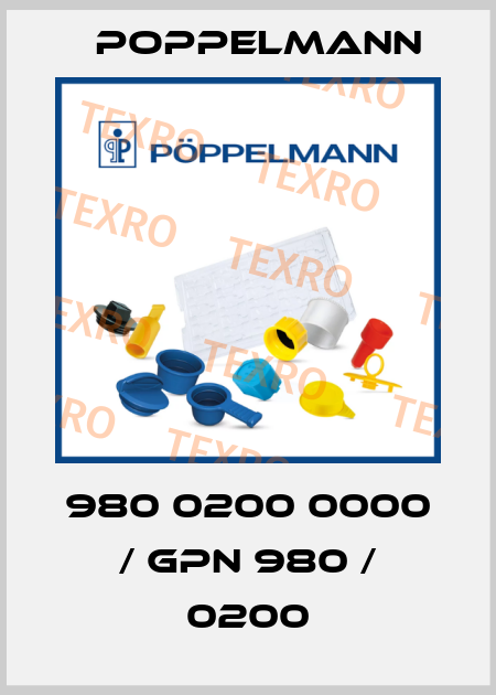 980 0200 0000 / GPN 980 / 0200 Poppelmann