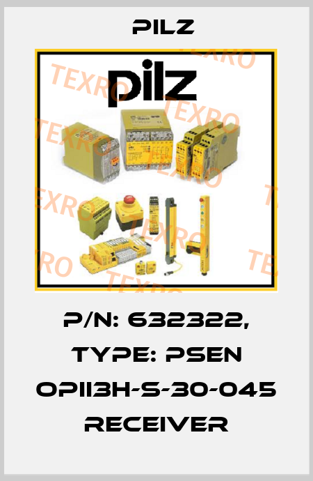 p/n: 632322, Type: PSEN opII3H-s-30-045 receiver Pilz