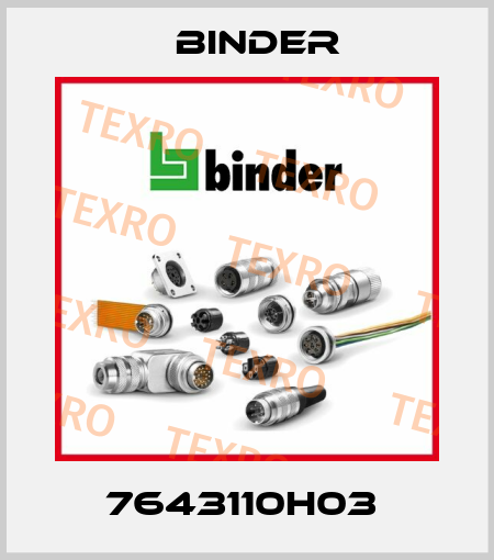 7643110H03  Binder