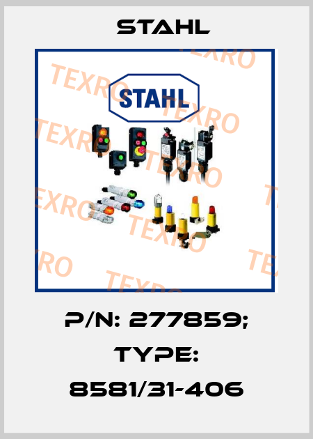 p/n: 277859; Type: 8581/31-406 Stahl