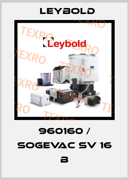960160 / SOGEVAC SV 16 B Leybold