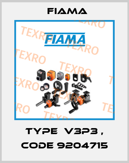 Type  V3P3 , Code 9204715 Fiama