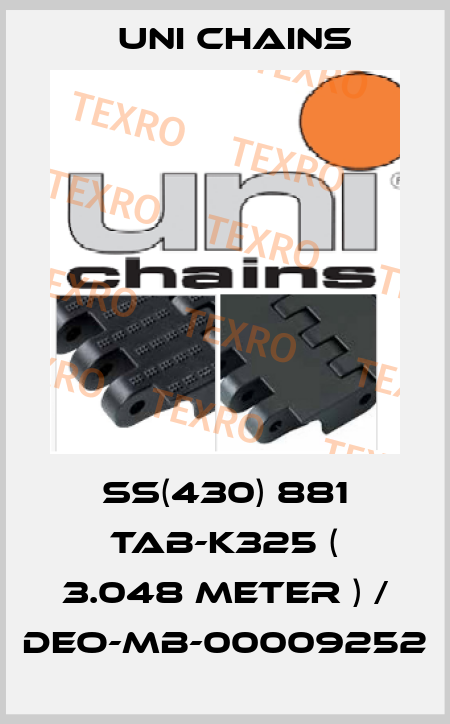 SS(430) 881 TAB-K325 ( 3.048 meter ) / DEO-MB-00009252 Uni Chains