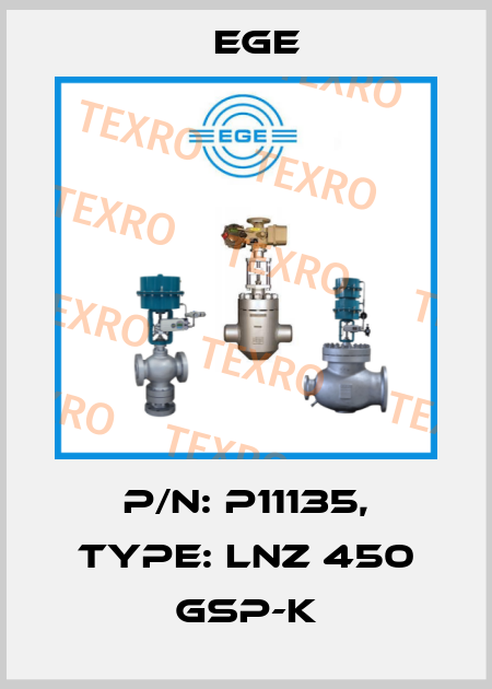 p/n: P11135, Type: LNZ 450 GSP-K Ege