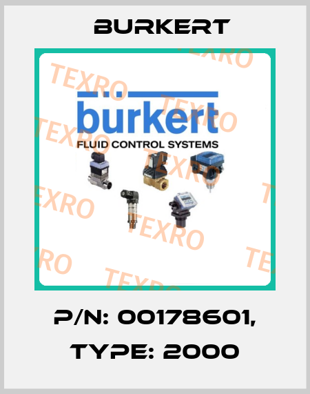 p/n: 00178601, Type: 2000 Burkert