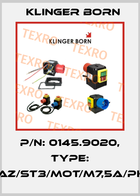 P/N: 0145.9020, Type: K900/TAZ/ST3/Mot/M7,5A/Phw/KL-P Klinger Born