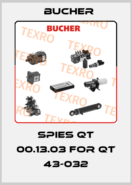 spies QT 00.13.03 for QT 43-032 Bucher