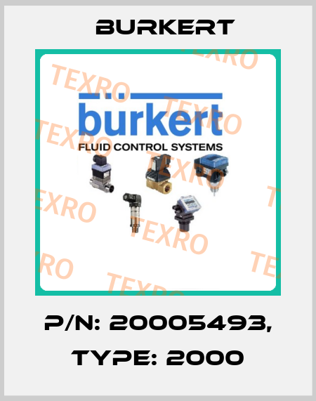 P/N: 20005493, Type: 2000 Burkert