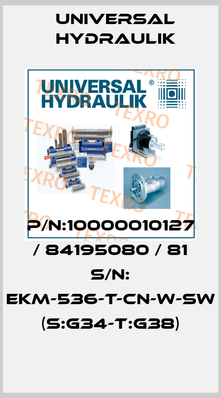 P/N:10000010127 / 84195080 / 81 S/N: EKM-536-T-CN-W-SW (S:G34-T:G38) Universal Hydraulik
