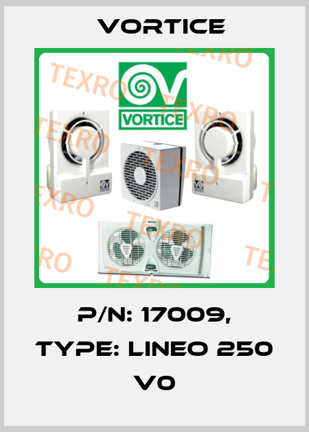 P/N: 17009, Type: Lineo 250 V0 Vortice
