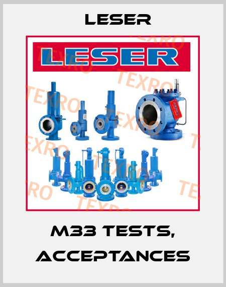M33 tests, acceptances Leser