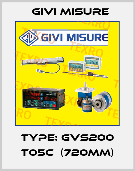 TYPE: GVS200 T05C  (720mm) Givi Misure