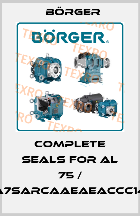 Complete seals for AL 75 / PA7SARCAAEAEACCC14Z Börger