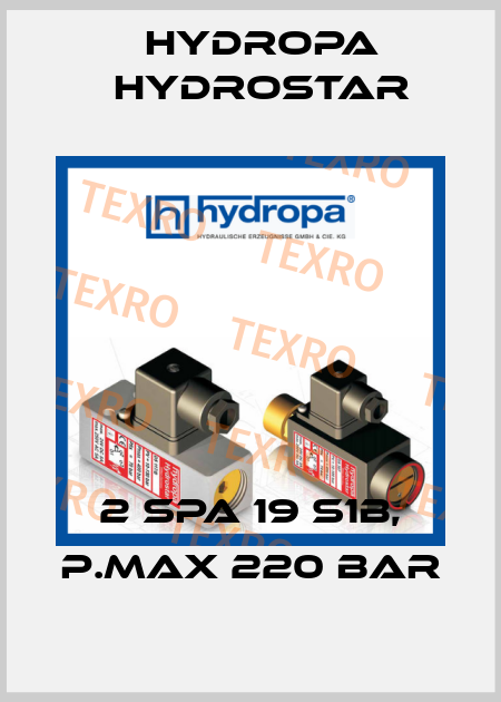 2 SPA 19 S1B, p.max 220 bar Hydropa Hydrostar