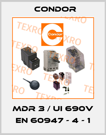MDR 3 / UI 690V   EN 60947 - 4 - 1 Condor