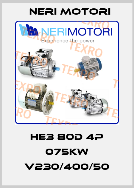 HE3 80D 4P 075kW V230/400/50 Neri Motori