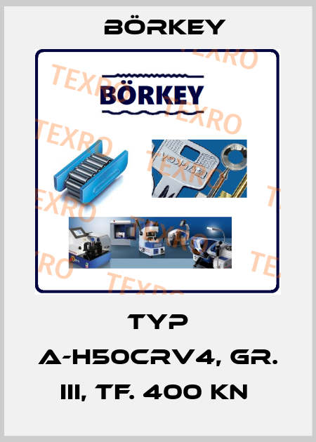 TYP A-H50CRV4, GR. III, TF. 400 KN  Börkey