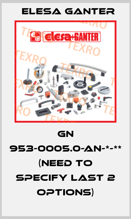 GN 953-0005.0-AN-*-** (need to specify last 2 options) Elesa Ganter