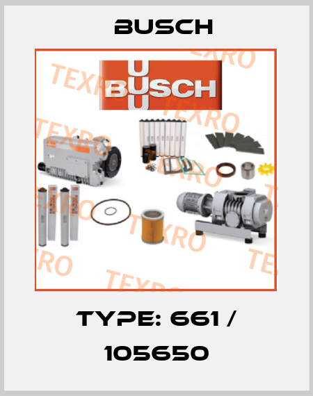 Type: 661 / 105650 Busch