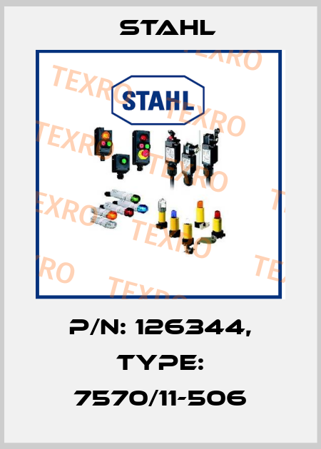 P/N: 126344, Type: 7570/11-506 Stahl