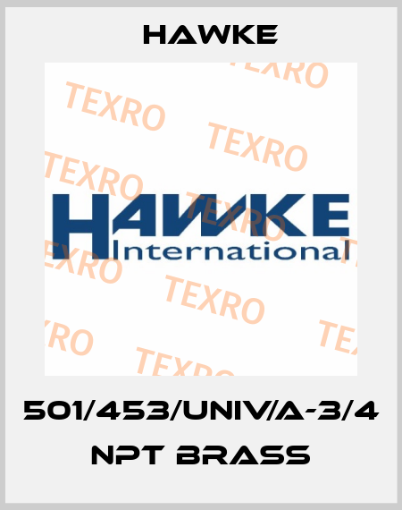 501/453/UNIV/A-3/4 NPT brass Hawke