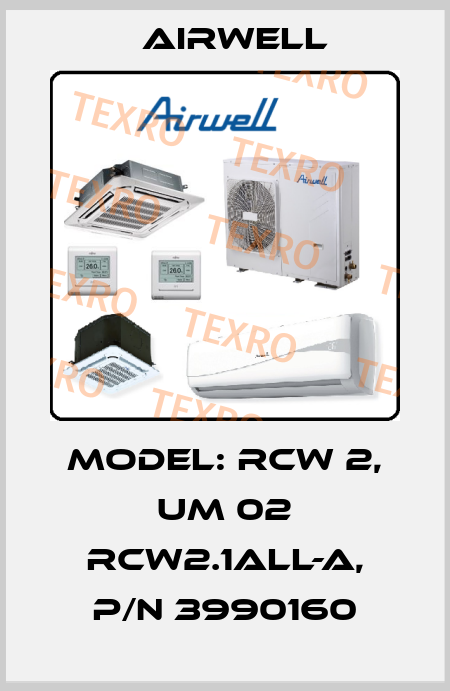 MODEL: RCW 2, UM 02 RCW2.1ALL-A, P/N 3990160 Airwell