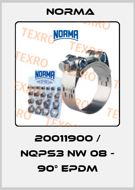20011900 / NQPS3 NW 08 - 90° EPDM Norma