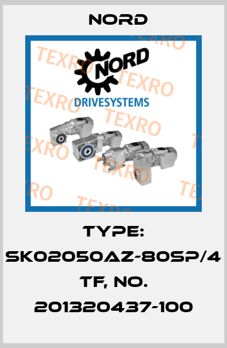 Type: SK02050AZ-80SP/4 TF, No. 201320437-100 Nord