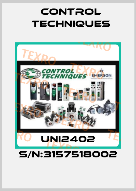 UNI2402 S/N:3157518002 Control Techniques