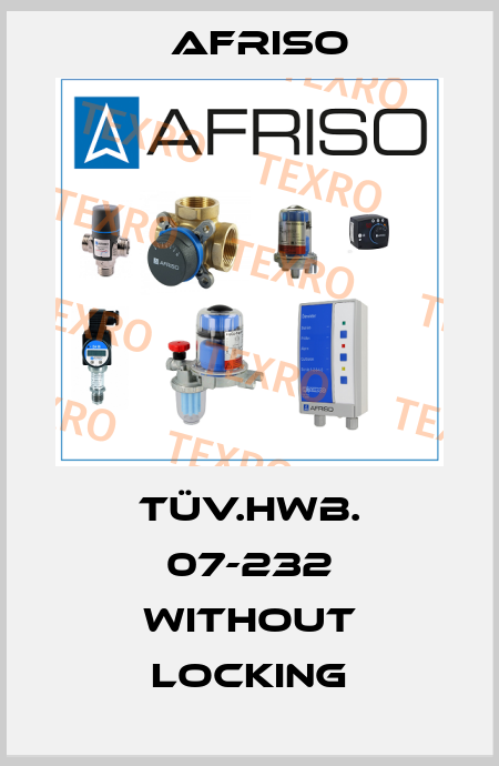 TÜV.HWB. 07-232 without locking Afriso