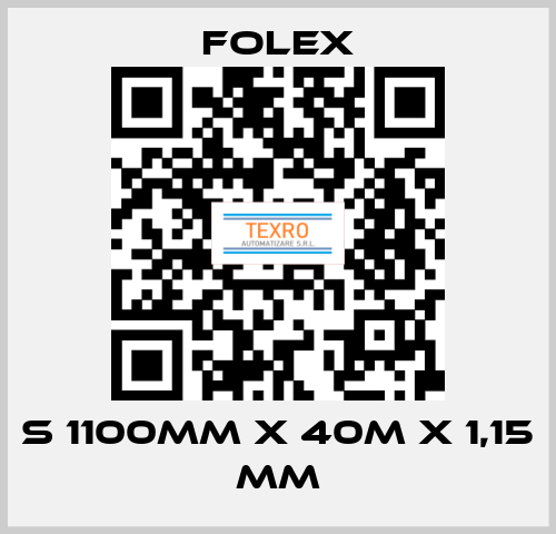 S 1100mm x 40m x 1,15 mm Folex