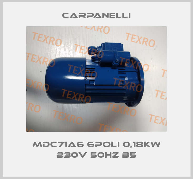 MDC71a6 6Poli 0,18Kw 230V 50Hz B5 Carpanelli