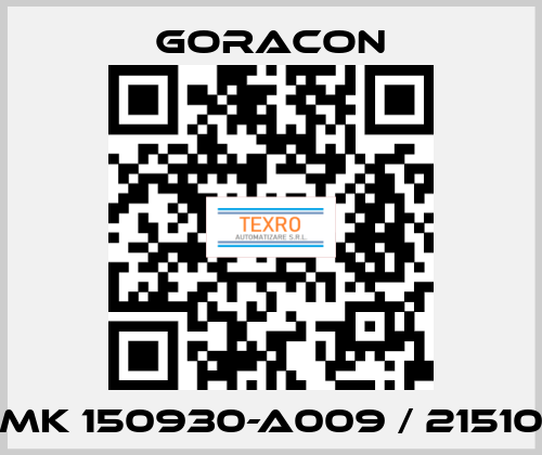 MK 150930-A009 / 21510 GORACON