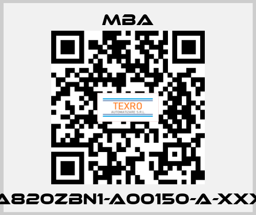 MBA820ZBN1-A00150-A-XXXXX MBA