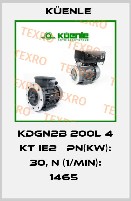 KDGN2B 200L 4 KT IE2   Pn(kW): 30, n (1/min): 1465  Küenle