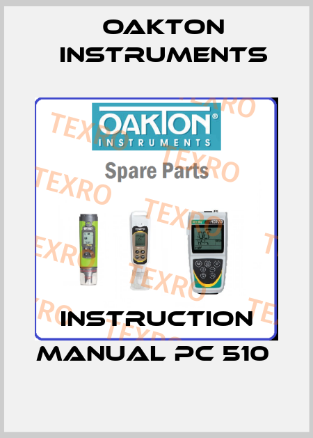 Instruction Manual PC 510  Oakton Instruments