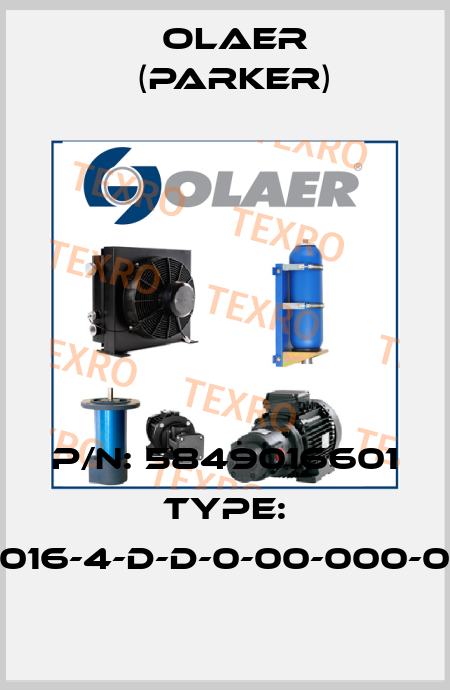 P/N: 5849016601 Type: LOC3-016-4-D-D-0-00-000-0-0-0-0 Olaer (Parker)