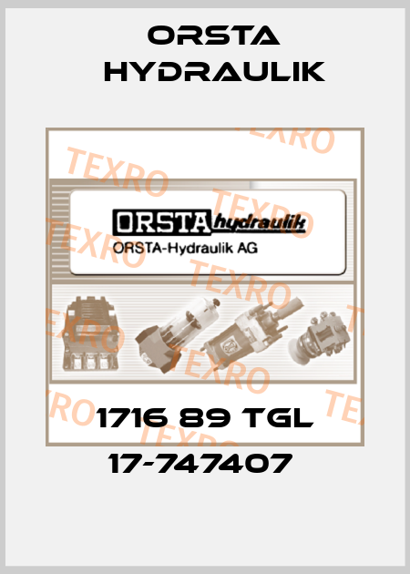 1716 89 TGL 17-747407  Orsta Hydraulik