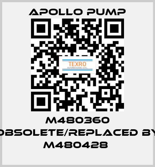 M480360 obsolete/replaced by M480428  Apollo pump