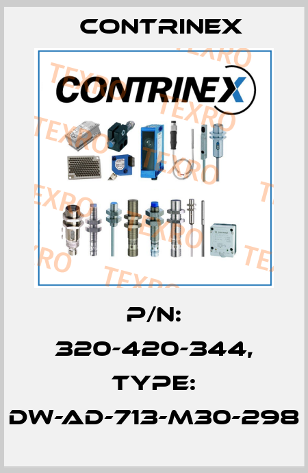 p/n: 320-420-344, Type: DW-AD-713-M30-298 Contrinex