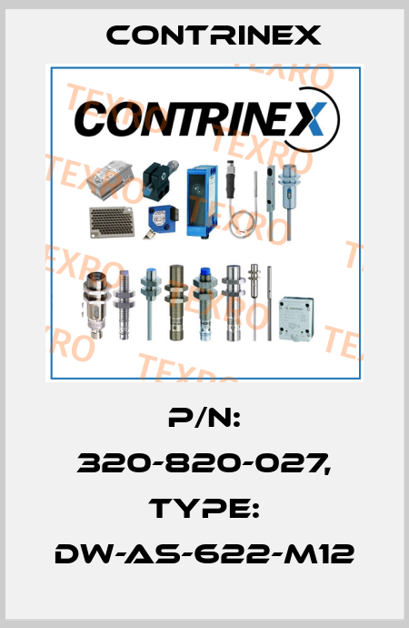 p/n: 320-820-027, Type: DW-AS-622-M12 Contrinex