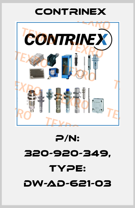 p/n: 320-920-349, Type: DW-AD-621-03 Contrinex