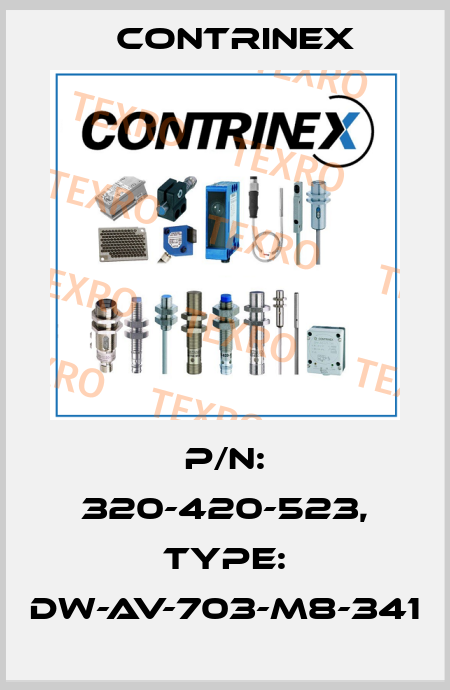 p/n: 320-420-523, Type: DW-AV-703-M8-341 Contrinex