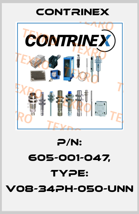 p/n: 605-001-047, Type: V08-34PH-050-UNN Contrinex
