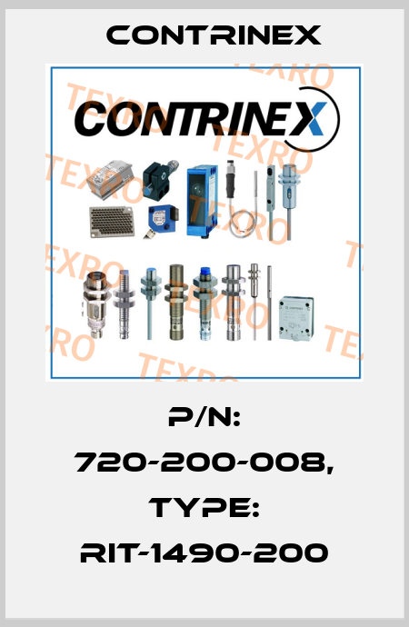 p/n: 720-200-008, Type: RIT-1490-200 Contrinex
