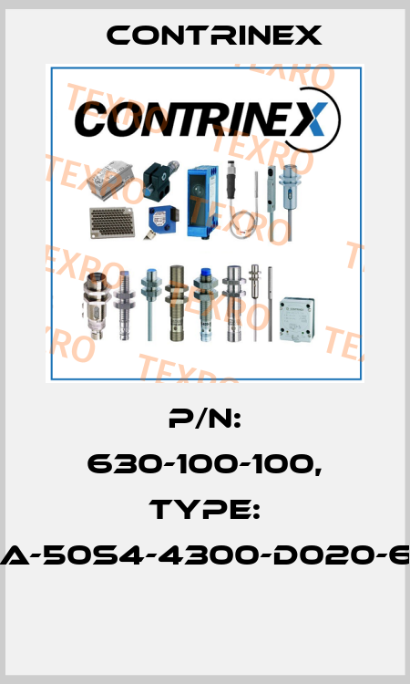 P/N: 630-100-100, Type: YCA-50S4-4300-D020-69K  Contrinex