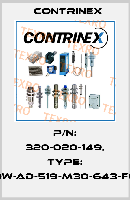 p/n: 320-020-149, Type: DW-AD-519-M30-643-F0 Contrinex