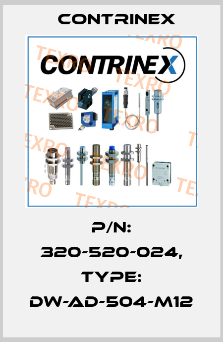 p/n: 320-520-024, Type: DW-AD-504-M12 Contrinex