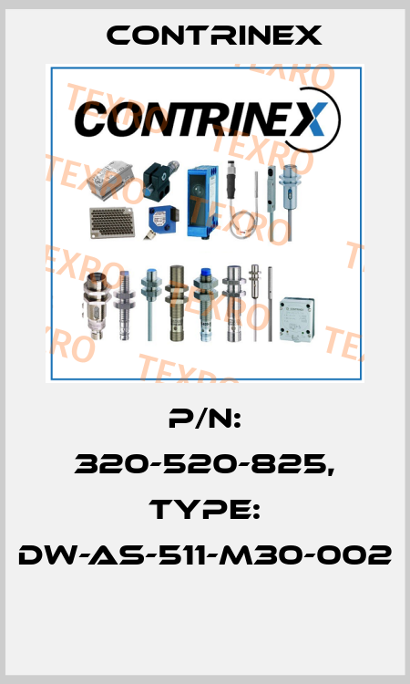 P/N: 320-520-825, Type: DW-AS-511-M30-002  Contrinex