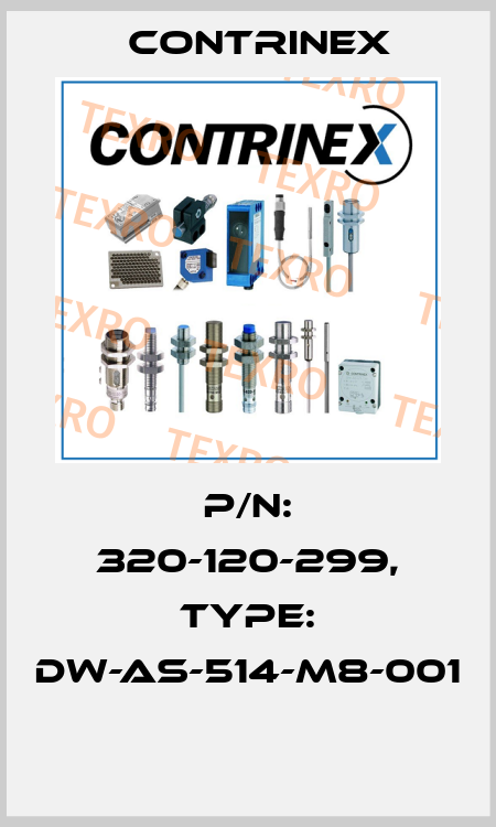 P/N: 320-120-299, Type: DW-AS-514-M8-001  Contrinex